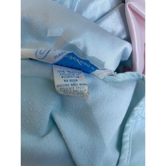 Vintage Stardust Light Blue Nightgown With Lace Collar & Tie Neck Detail Womens - Picture 6 of 7